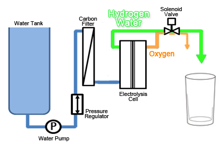 Electrolysis Cell of + h